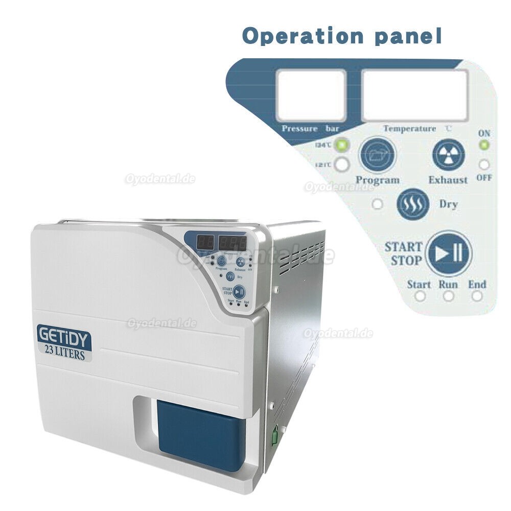 Getidy 18–23L Dental-Digital-Vakuum-Dampfautoklav-Sterilisator der Klasse N mit Trocknungsfunktion