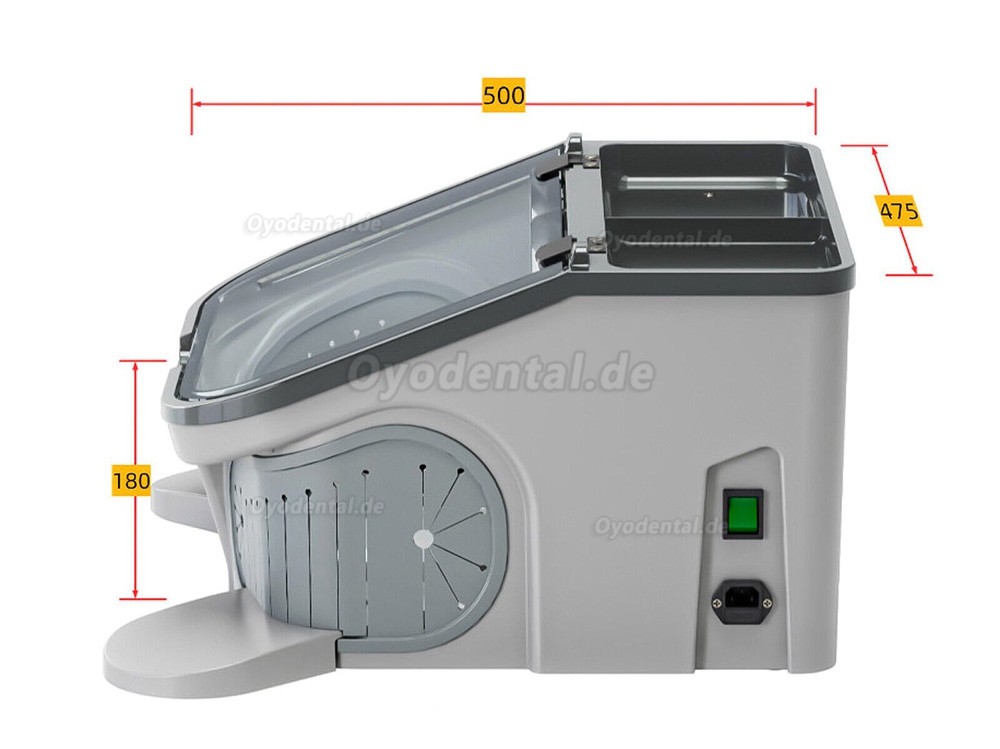 JT-69 Dental-Staubbox Sandstrahl-Staubschutz-Kollektor integrierter Staubsauger mit LED-Licht