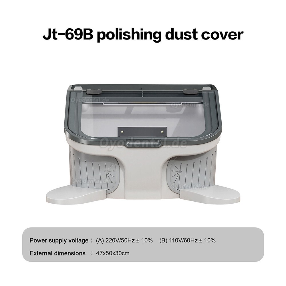 JT-69B 14W Dentallabor LED Sandstrahler Vakuum Staubsammler Proof Box & LED Licht