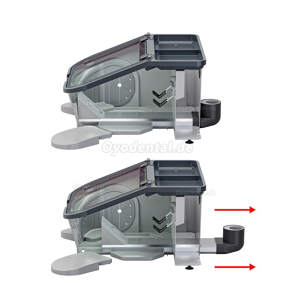 JT-69B 14W Dentallabor LED Sandstrahler Vakuum Staubsammler Proof Box & LED Licht