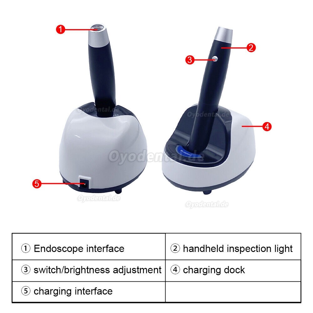 KWS KD-2005W-3 5W Tragbare Zahnärztliche Inspektionsleuchte Wiederaufladbare LED Untersuchungsleuchte