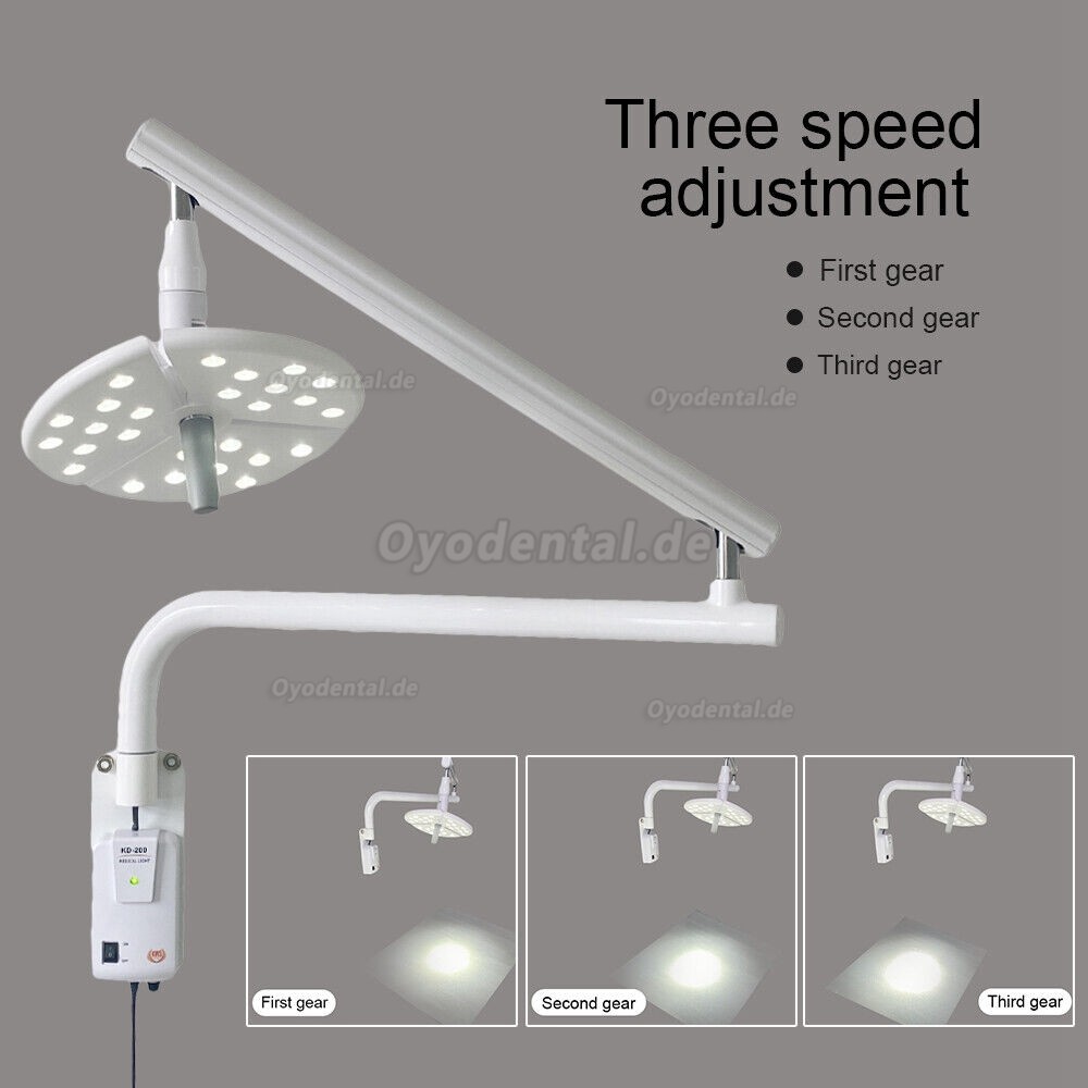 KWS KD-2018B-1 Wandmontierte zahnärztliche chirurgische LED-Untersuchungsleuchte Ohne Schatten Touch-Schalter