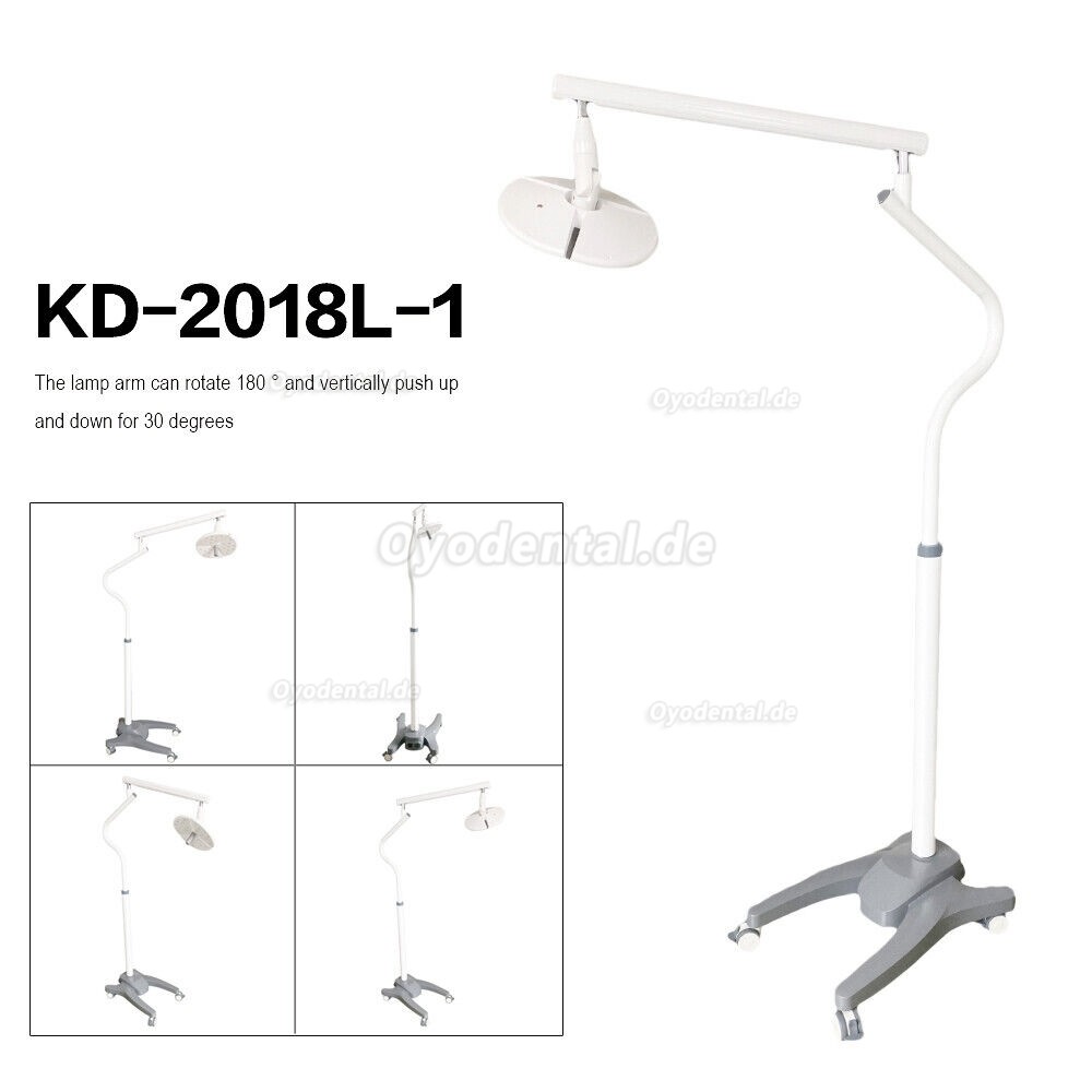 KWS KD-2018L-1 Mobiles zahnmedizinisches LED-Licht Schattenloses Untersuchungs-Chirurgielicht Touch-Schalter