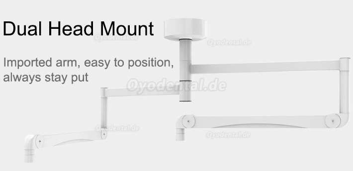 KWS KD-2072B-2 216W Two Headed Ceiling LED Surgical Exam Light Shadowless Lamp KWS KD-2072B-2 216W Two Headed Ceiling LED Surgical Exam Light Shadowless Lamp