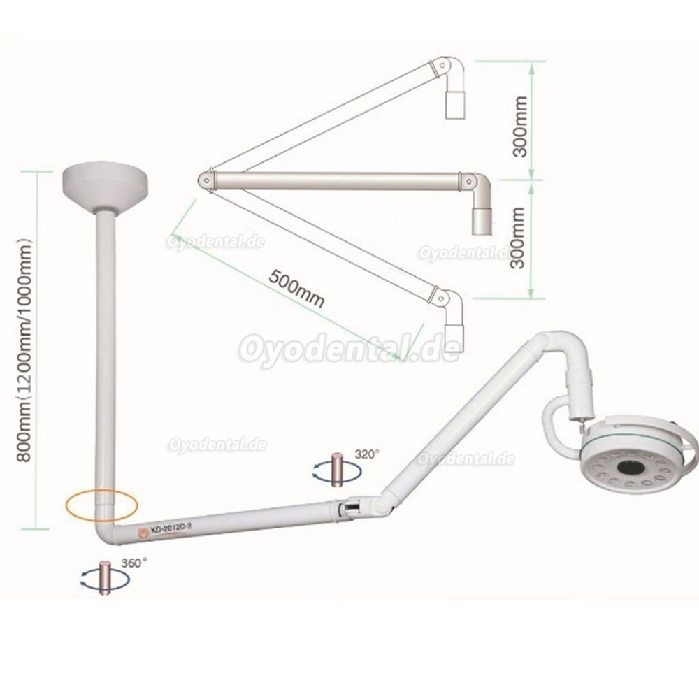 KWS® KD-202D-3C 36W LED Deckenmontage Dental Chirurgische Lampe Schattenlos