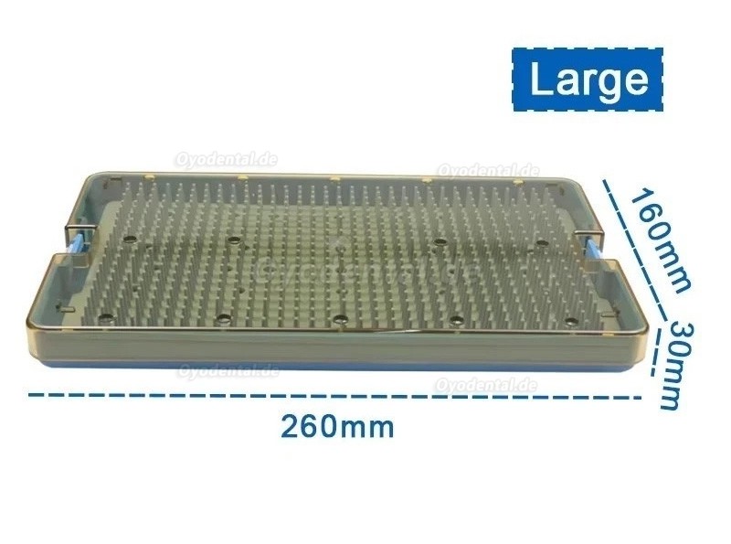 Gro&szlig;e Dental Instrumentenkassette Sterilisationsbox mit Silikonmatte
