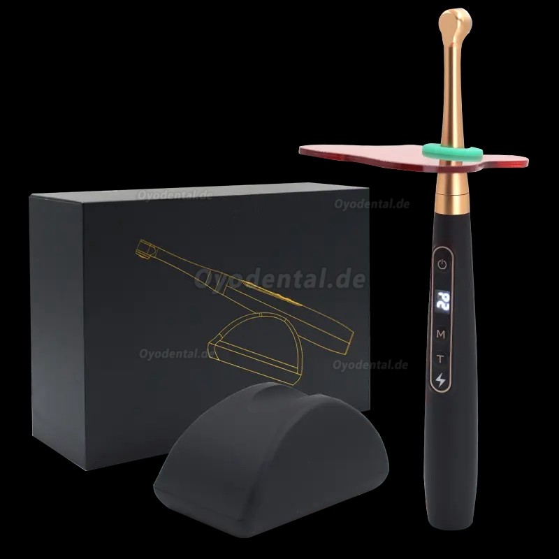 Dentale Wireless 1 Sekunde LED-Polymerisationslampe mit Karieserkennung 6 Modi 1800 MW/CM2