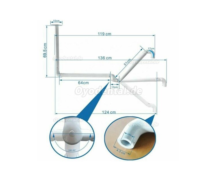 Deckenmontage Dental OP-Leuchte 8 LED-Licht mit Sensor