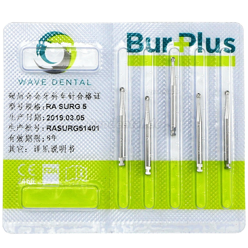 10 Packungen WAVE Dental Wolframcarbid Latch Bohrer Rundbohrer Niedriggeschwindigkeit RA SURG 2 4 5 6 8