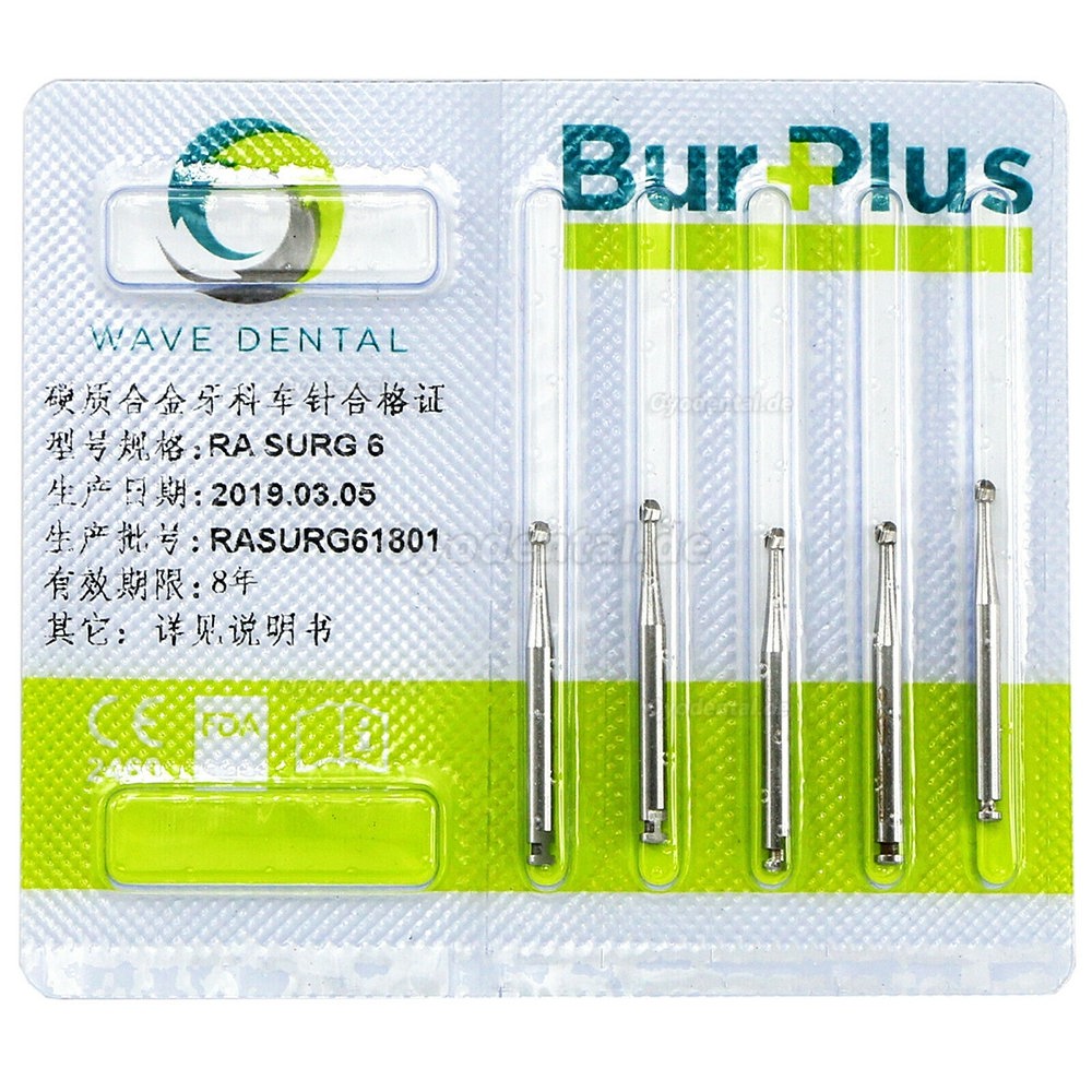 10 Packungen WAVE Dental Wolframcarbid Latch Bohrer Rundbohrer Niedriggeschwindigkeit RA SURG 2 4 5 6 8