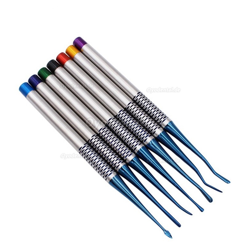 7Pcs Zahnimplantat-Luxations-Wurzelzahnheber Rostfreier Stahl
