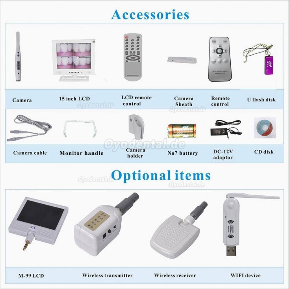 MLG® M-958A 15-Zoll-LCD und 1/4 SONY CCD hohe Auflösende Intraoral kamera