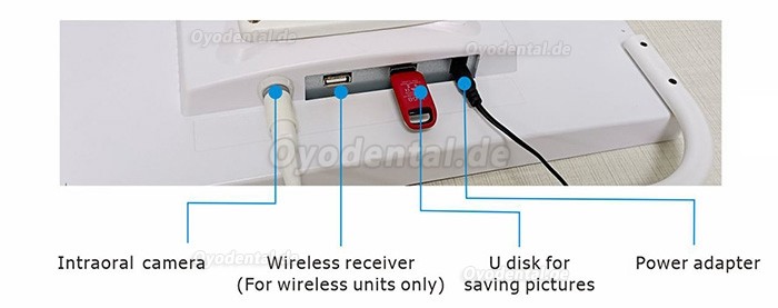 Magenta YFHD-D Dentale Intraoralkamera 1/4 Sony CCD 17-Zoll-Monitor und Stützarmhalterung