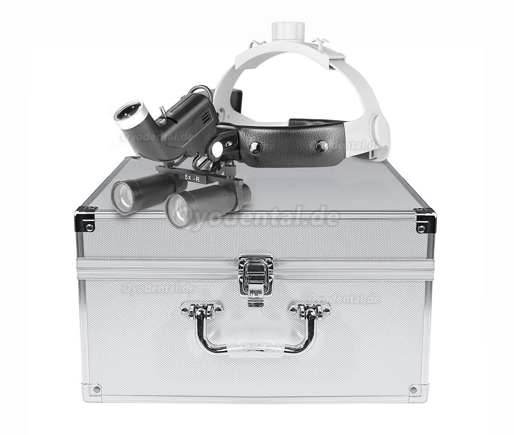 4.0X/5.0X/6.0X/8.0X-R Dentale medizinische chirurgische Lupe + Stirnband 5W LED-Scheinwerfer