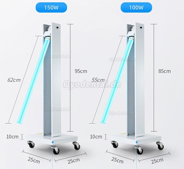 Indoor Mobile UV-Sterilisator Desinfektionslampe Keimtötendes UV-Sterilisationslicht mit Rädern