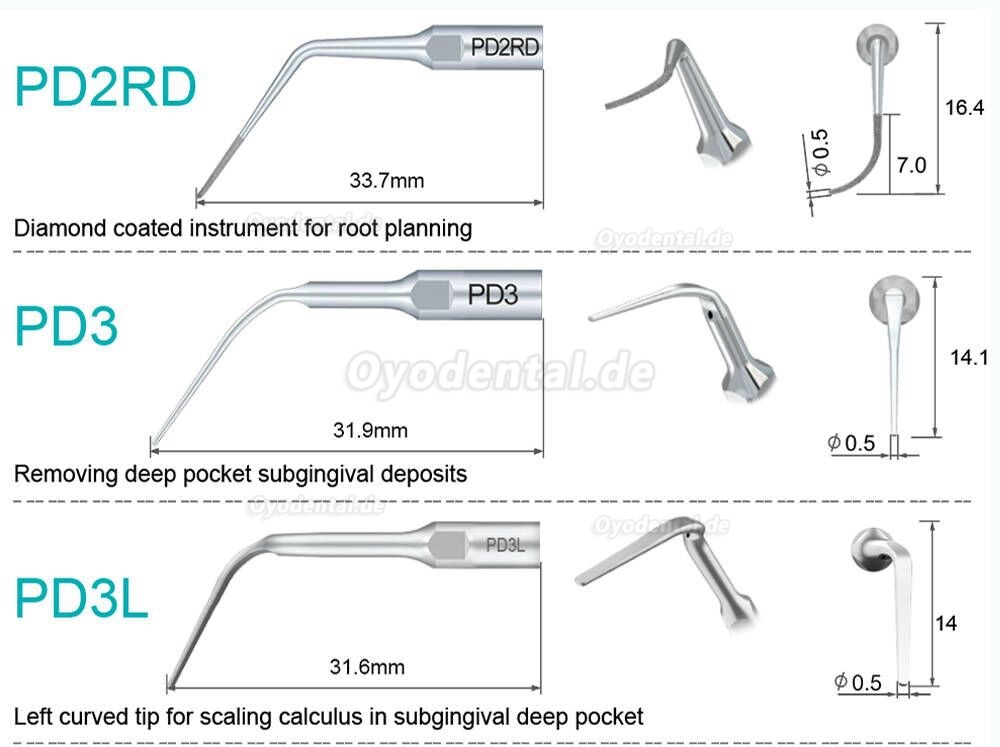 Refine Ultraschall Spitzen P10 P11 P12 P14L P18 P20 P20L P20R P21 22 LR Kompatibel mit Woodpecker EMS