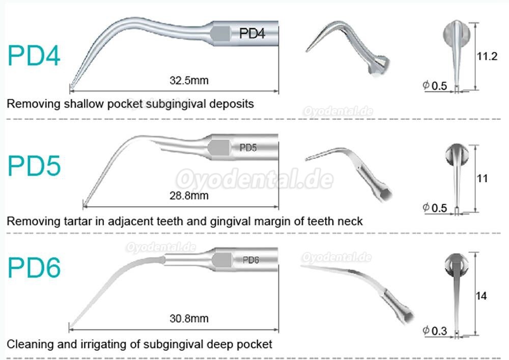 Refine Ultraschall Spitzen P10 P11 P12 P14L P18 P20 P20L P20R P21 22 LR Kompatibel mit Woodpecker EMS