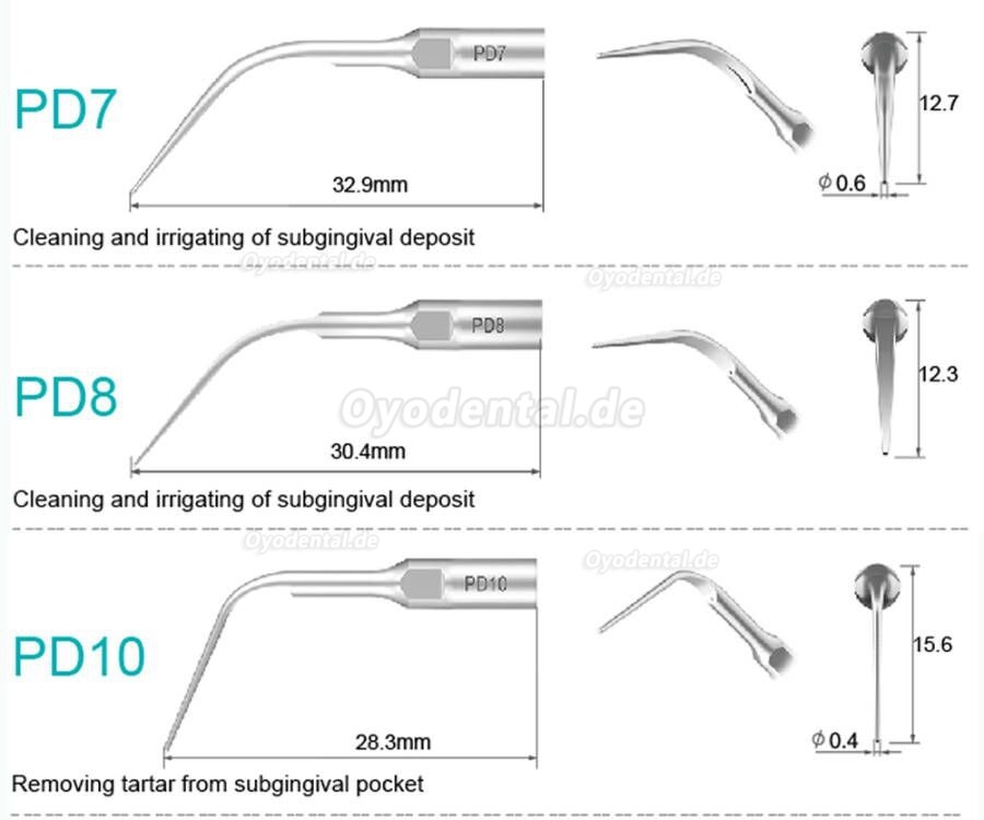 Refine Ultraschall Spitzen P10 P11 P12 P14L P18 P20 P20L P20R P21 22 LR Kompatibel mit Woodpecker EMS