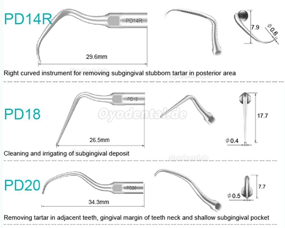 Refine Ultraschall Spitzen P10 P11 P12 P14L P18 P20 P20L P20R P21 22 LR Kompatibel mit Woodpecker EMS