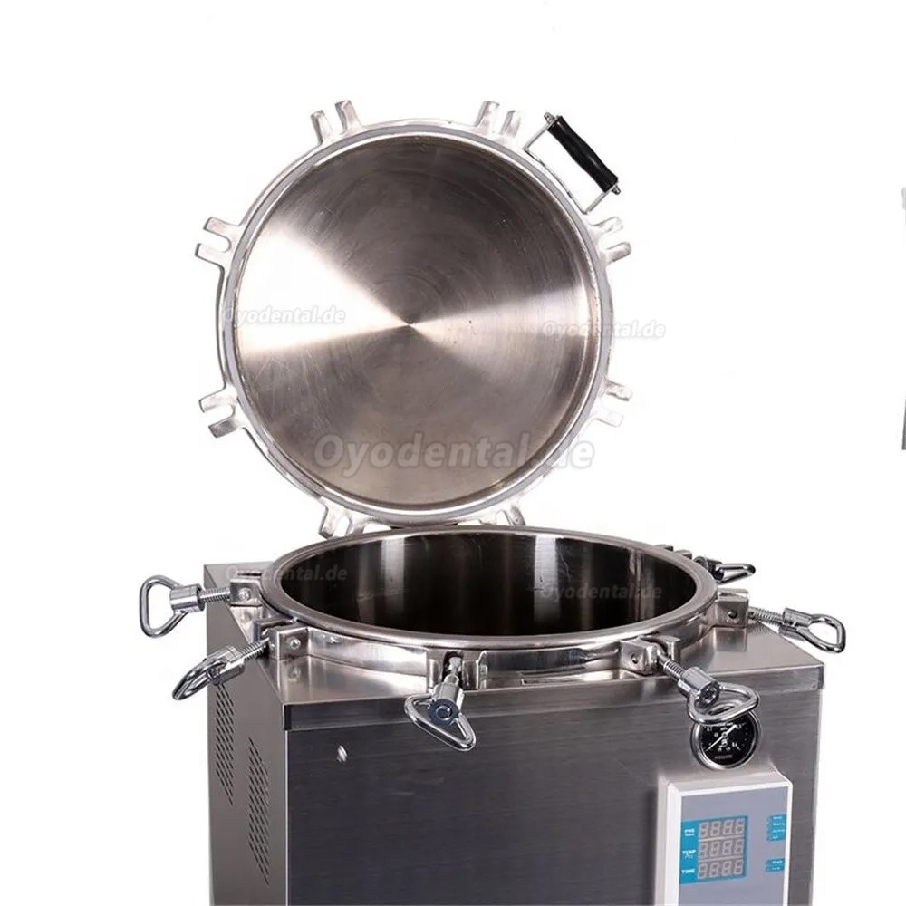 35L-150L Automatischer Großer Vertikaler Hochdruck Dampfautoklav-Sterilisator 105℃-134℃