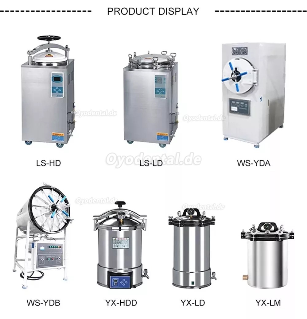 35L-150L Automatischer Großer Vertikaler Hochdruck Dampfautoklav-Sterilisator 105℃-134℃