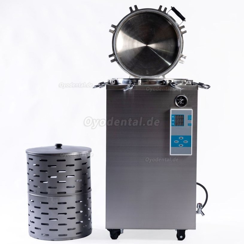 35L-150L Automatischer Großer Vertikaler Hochdruck Dampfautoklav-Sterilisator 105℃-134℃