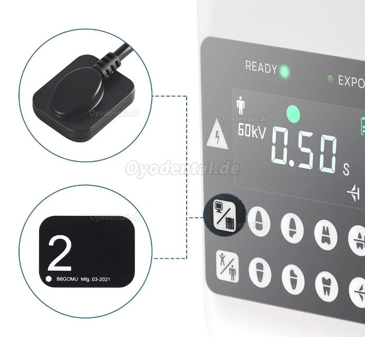Tragbares digitales hochfrequenz-dentalröntgengerät RAY-221