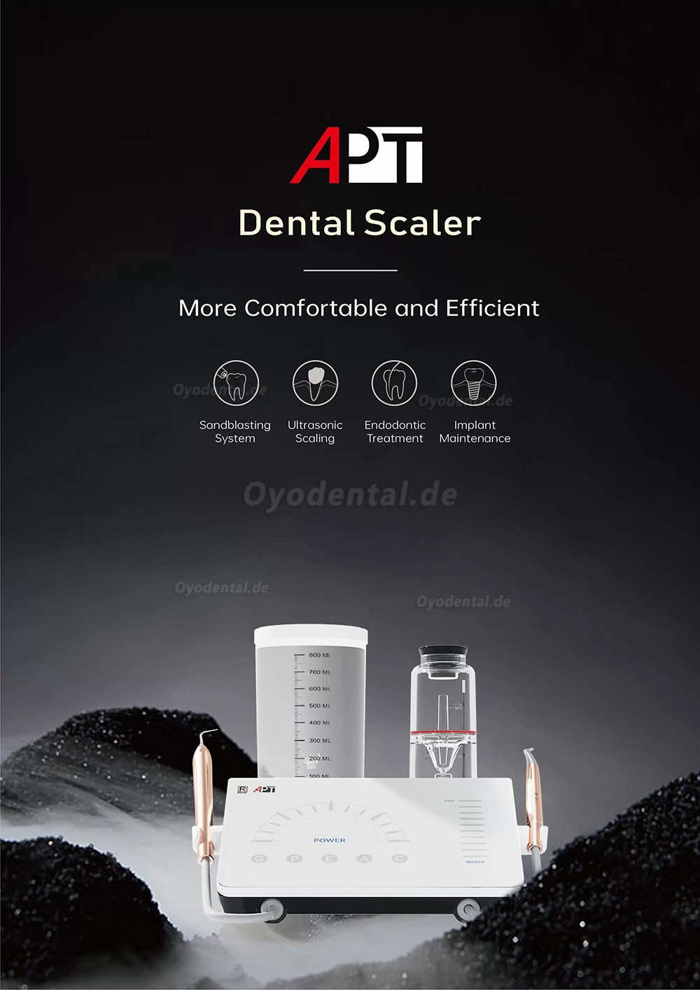 Refine APT 2 in 1 Ultraschall Zahnsteinentferner mit Pulverstrahlgerät