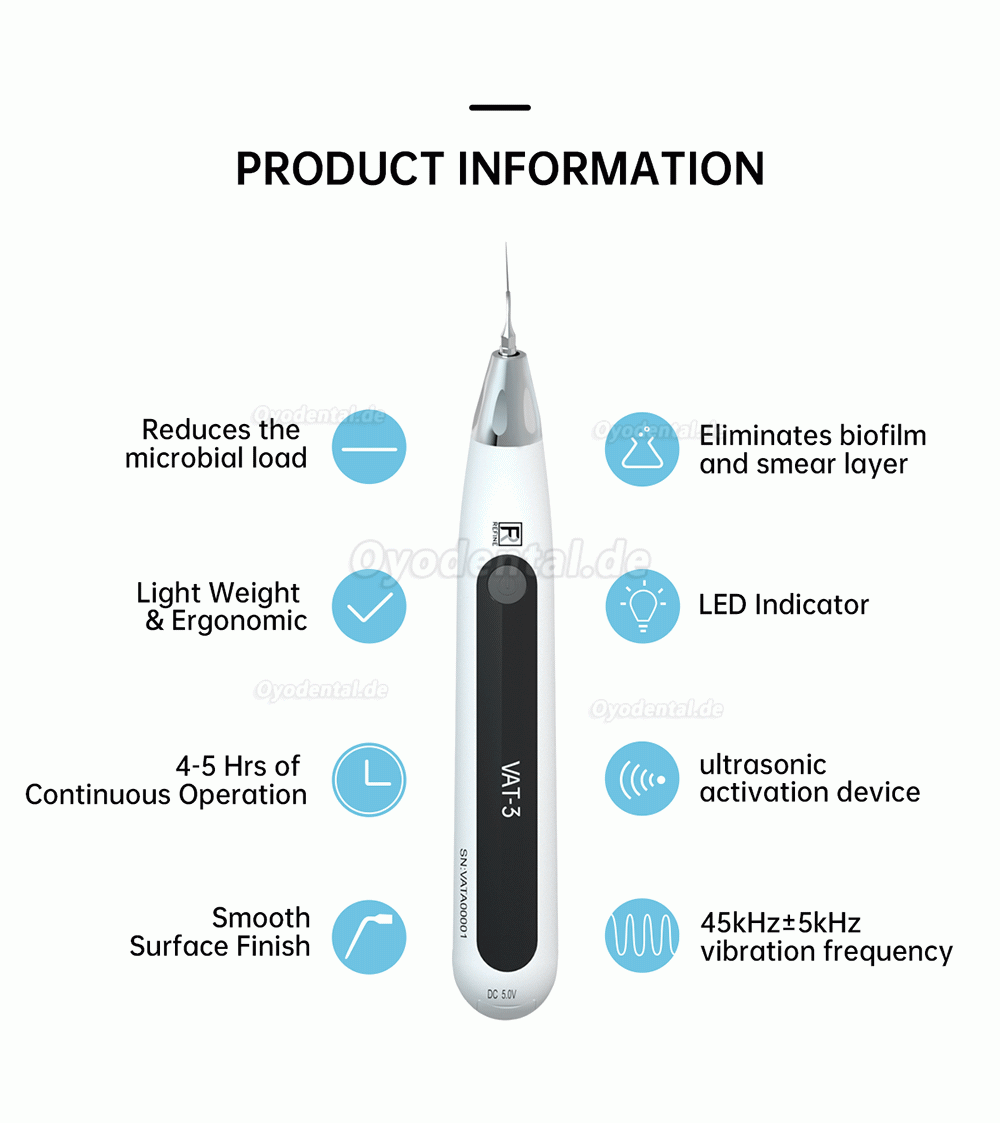 REFINE VAT-3 Zahnärztlicher Endo-Ultraschall-Aktivator Endoactivator Irrigator Kabellos