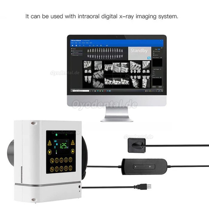 Tragbares Hochfrequenz Dentalröntgengerät Digitales intraorales Bildgebungssystem RAY-200