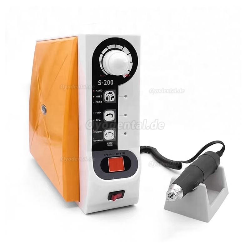 FASTSTRONG S-200 Dentallabor B&uuml;rstenloser Mikromotor 60.000 U/min Handst&uuml;ck mit Hand- Knie- und Fu&szlig;steuerung