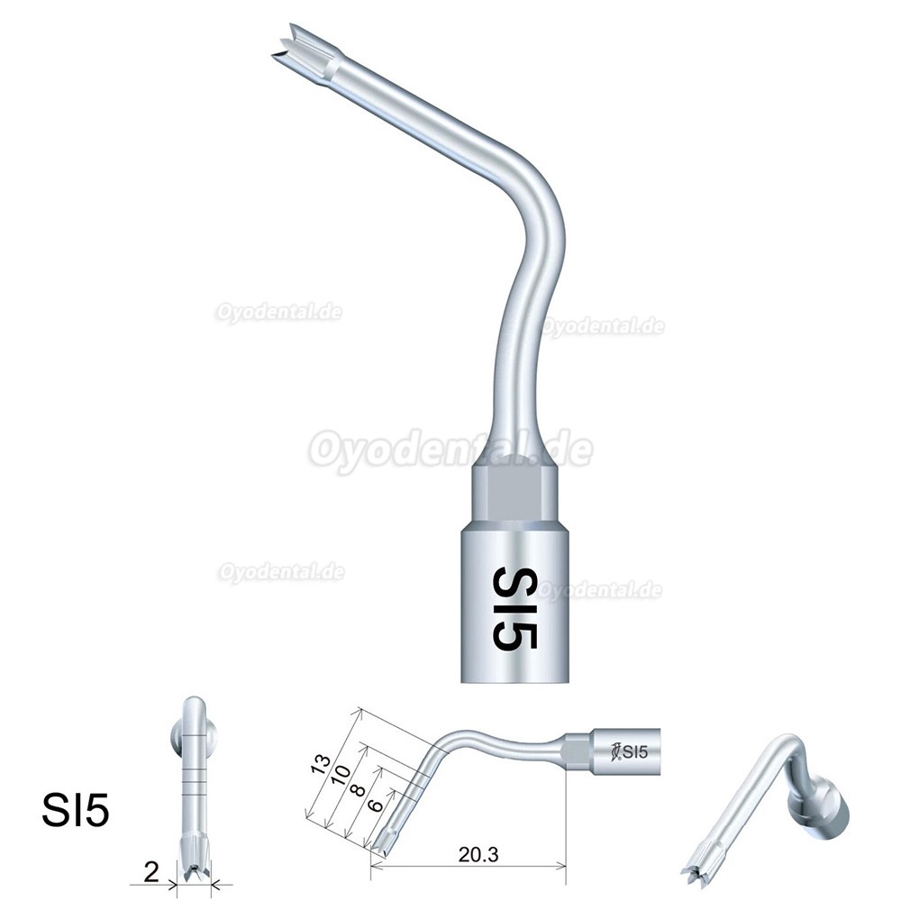 6-teiliges Woodpecker Implantat Vorbereitungsspitzen Kit SL1 SI2 SI5 SI7 S18 S19