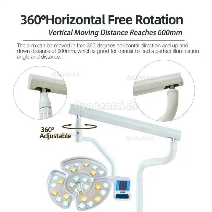 P138 Postmontierte zahnmedizinische LED-OP-Leuchte für die Behandlungsstuhleinheit Touch-Screen