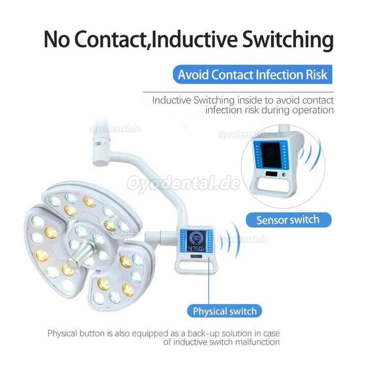 P138 Postmontierte zahnmedizinische LED-OP-Leuchte für die Behandlungsstuhleinheit Touch-Screen
