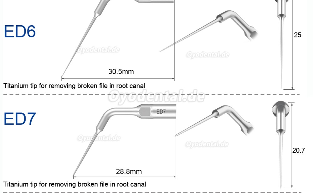 Refine Ultrasonic Scaler Tips ED1 ED2 ED3 ED4 ED5 ED6 ED7 ED8 ED9 ED10 ED11 ED14 ED15 Kompatibel mit SATELEC NSK DTE