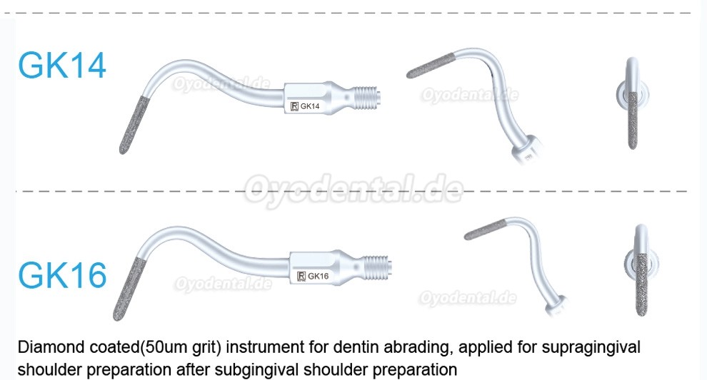 5 Stück Ultraschallspitzen GK1 GK2 GK3 GK4 GK5 GK6 GK7 GK12 GK14 GK16 Kompatibel mit KAVO SONICflex Ultraschall Handstüc