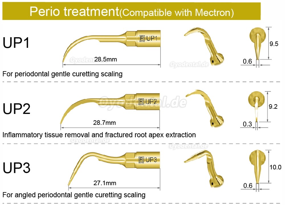 1 Stück Piezochirurgische Ansätze Spitzen UP1 UP2 UP3 UP4 UP5 UP6 UP7/8 für Knochenschneiden Sinus lift Implantate Kompa