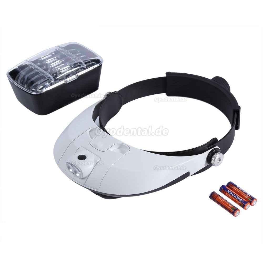 Zahnarzt-Lupen-Vergrößerungsglas Surgical mit 5 Wechselobjektiv + LED-Scheinwerfer Zahnarzt-Lupen-Vergrößerungsglas Surgical mit 5 Wechselobjektiv + LED-Scheinwerfer