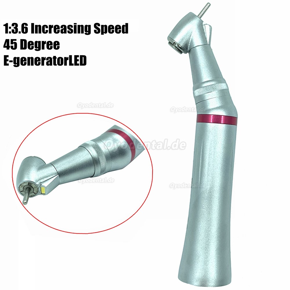 Tealth CH1020 Dental 45 Grad Led 1:3.6 Rotes Winkelstück Zahnarzt E-Generator Chirurgische Handstück Tealth CH1020 Dental 45 Grad Led 1:3.6 Rotes Winkelstück Zahnarzt E-Generator Chirurgische Handstück