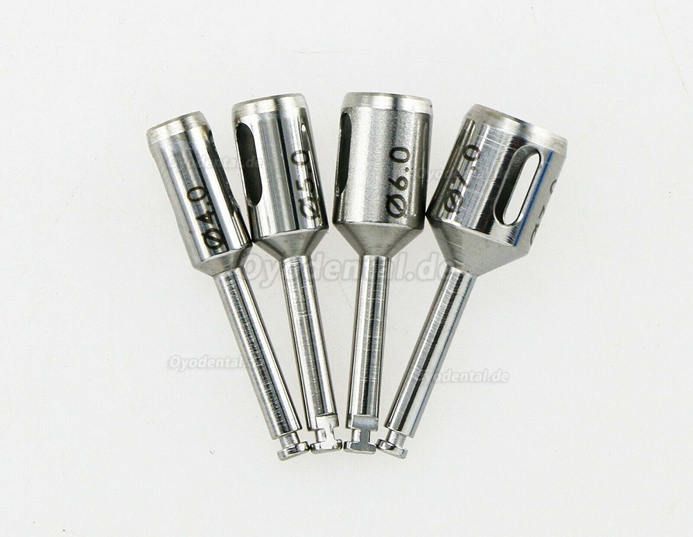 4-teiliges Dental Implantat Tissue Punch Bohrer Set für Abutment Chirurgie