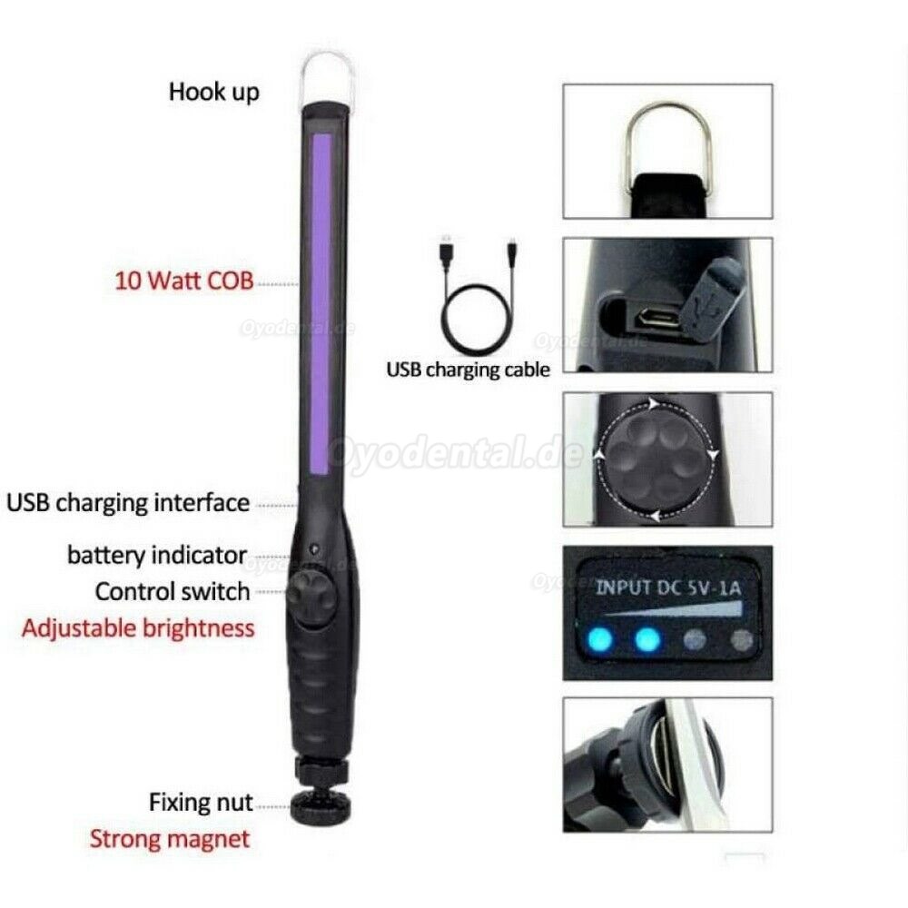 Portable USB 30 LED UV Disinfection Lamp Handheld Germicidal Sterilizer Light