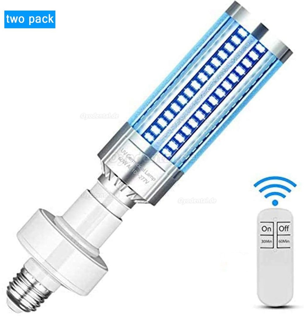 60W E27 LED UV Desinfektionslampe Garagenleuchte Garagenlampe Sterilisator Licht 