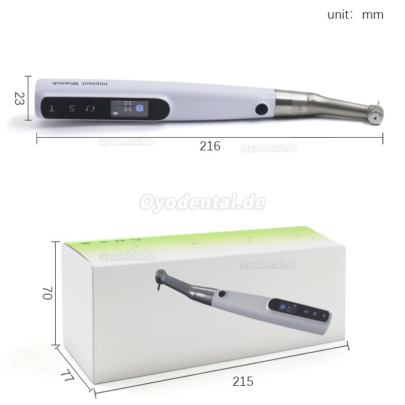 Elektrisches Universal-Drehmomentschlüssel-Set für Zahnimplantate 10–50 N/cm mit 16 Schraubendrehern