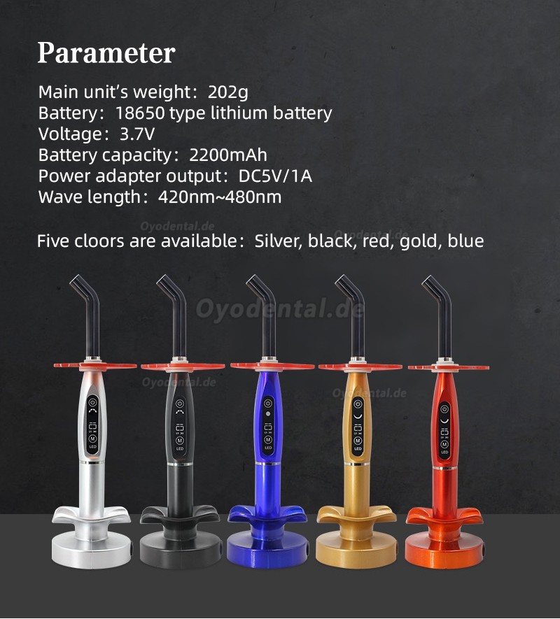 LY®Dental Polymerisationslampe 1500mw wireless kabellose LED-Lampe