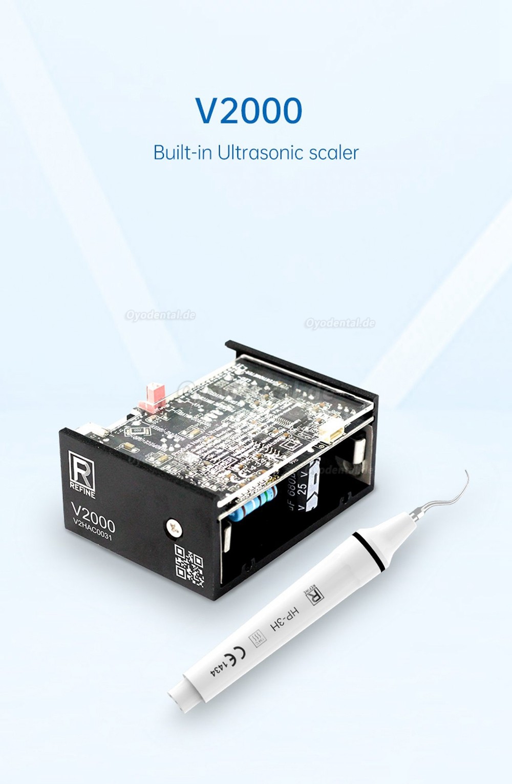 Refine V2000 Eingebauter Ultraschall-Scaler Kompatibel mit SATELEC Woodpecker