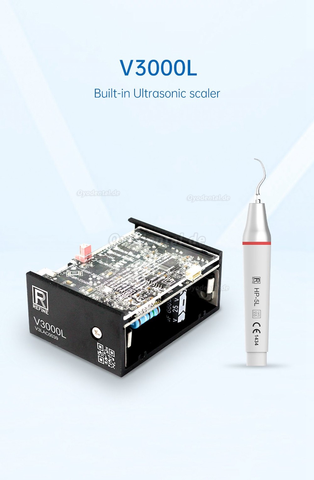 Refine V3000L Eingebauter Ultraschall-Scaler mit Licht Kompatibel mit SATELEC Woodpecker