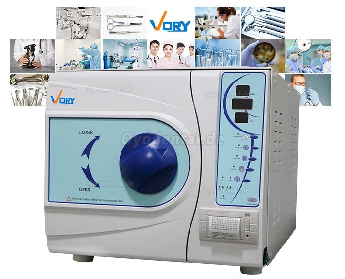 VORY VORY-II 12L-23L Dental Autoklav Sterilisator Vakuum Dampf + Drucker