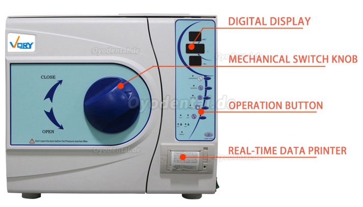 VORY VORY-II 12L-23L Dental Autoklav Sterilisator Vakuum Dampf + Drucker