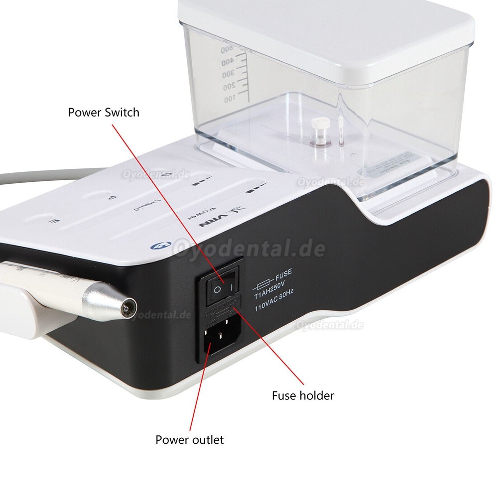VRN DA-20 Dental Ultraschall Piezo Scaler Handstück mit Wasserflasche kompatibel mit EMS Touch-Panel