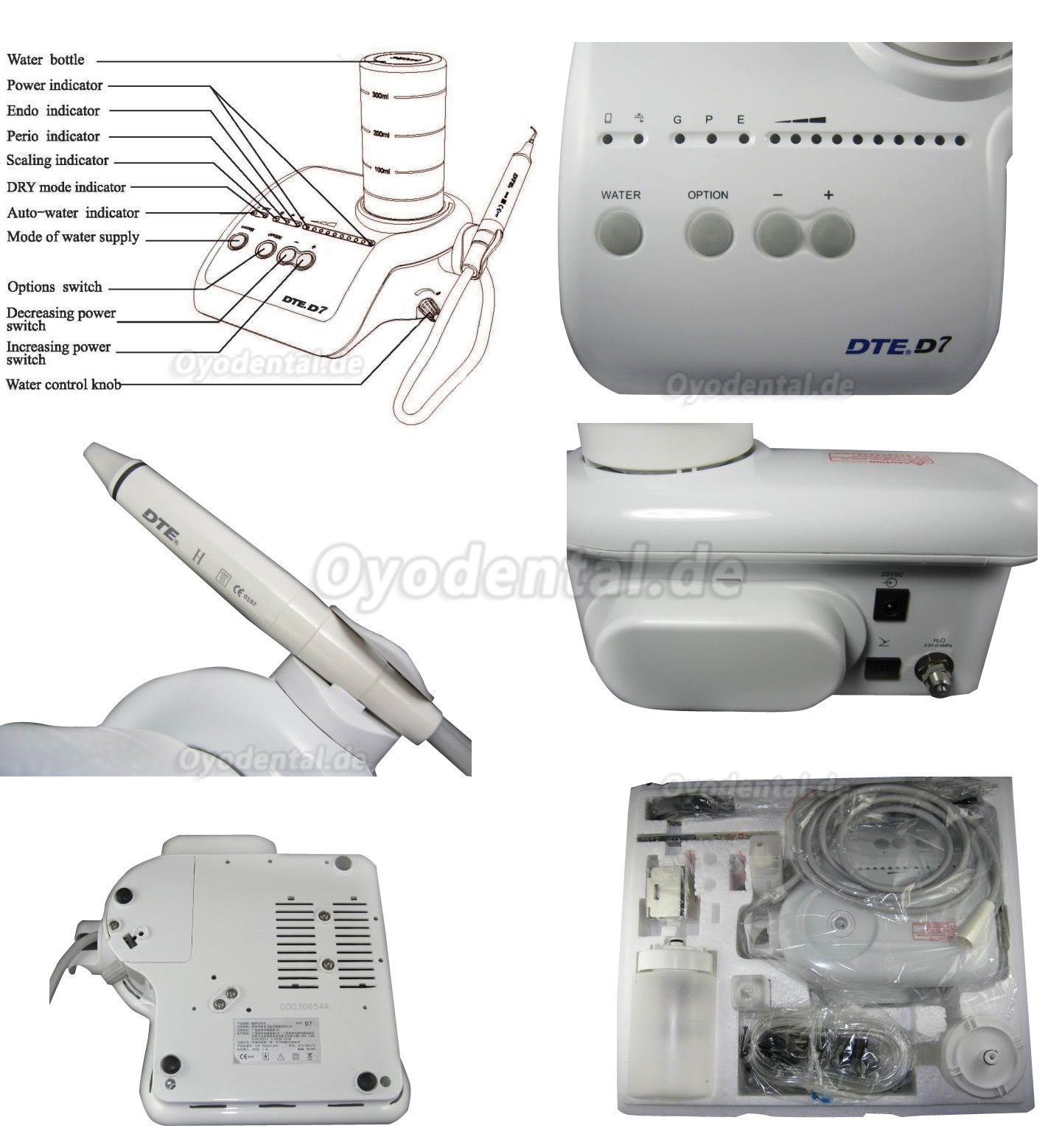 Woodpecker® DTE D7 Dental Ultraschall Piezo Scaler